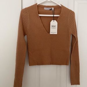 -SOLD- Brave Soul Beige Matching Knit Top & Skirt